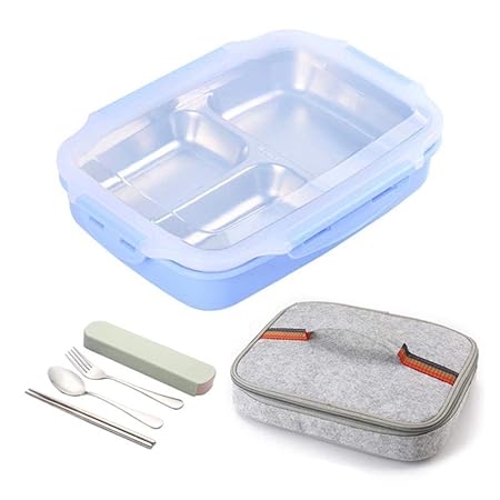 HAHAJY Fiambrera de Acero Inoxidable Calentador de ...