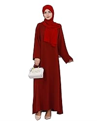 Zofocy Solid Color Women Abaya Modest Muslim Prayer