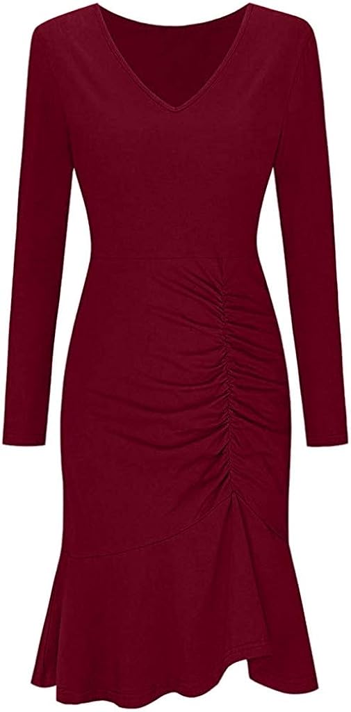 iLOOSKR Womens Party Dress Plus Size Elegant Summer Sleeveless Solid Color Dress