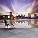 Sunset Brooklyn Bridge Wall Mural Purple Sky Photo Wallpaper New York City Decor available in 8 Sizes Gigantic Digital