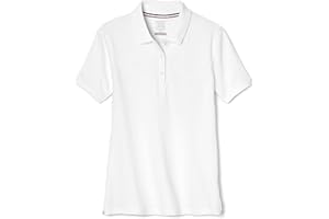 French Toast Womens Short Sleeve Stretch Pique Polo Shirt