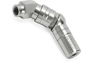 Powerbuilt 360 Degree Swivel Grease Gun Coupler, 360 Degree Rotation Grease Connector, 45 Degree Angle Gives Easy Access to M