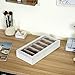 MyGift Vintage White Wood 6-Pair Sunglasses Storage Case w/Clear Acrylic Lid