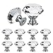 Interlink 16 pcs 30mm Crystal Glass Cabinet Knobs Clear Diamond Shape Drawer Pull Handle with Screws for Cupboard Drawer Dresser Door Kitchen