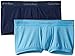 Calvin Klein Men's Micro Low Rise Trunk, Blue Shadow/Diamond Blue, Large (Pack of 2)