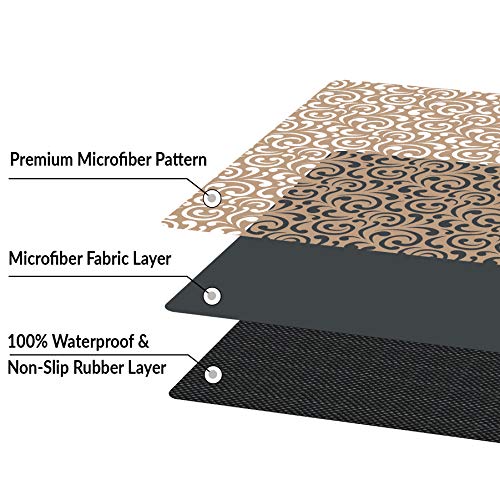 Shape28 Hallway Mat UltraThin Kitchen Runner Rug with Non Slip Rubber Backing 72x36