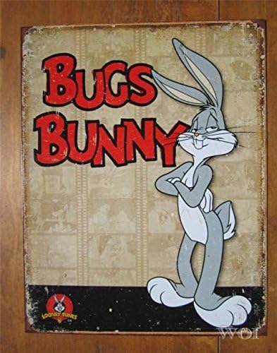 Bugs Bunny Rabbit Merrie Melodies Animated Cartoon Series Metal Sign Wall Poster