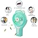 TOPWELL WIOR Handheld Mini USB Misting Fan Water Spray Fan Rechargeable Portable Personal Cooling Mist Humidifier Fan (Green)