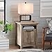 Better Homes and Gardens Modern Farmhouse Side Table / Nightstands, Rustic Gray Finish