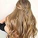 Jaciya 14pcs Minimalist Dainty Hair Clips Gold Hollow Geometric Alloy Hairpin Hair Clamps,Circle,Triangle and Moon Multiple Pattern for Women (Gold)