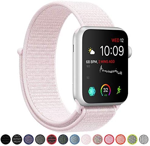 SYRE Compatible with Apple Watch Band Series 4/3/2/1 38mm 40mm 42mm 44mm, Lightweight Breathable Nylon Sport Band Replacement iWatch Series 4, Series 3, Series 2, Series