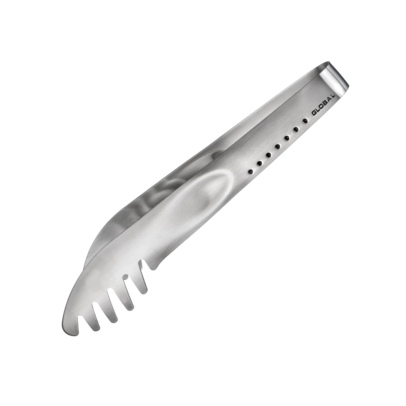 Global Stainless Steel Polished Pasta Tongs, 23cm, Silver, GS-67