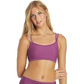 Sporti Women's Athletic Double Cross Workout Bikini Top Bathing Suit | Lycra Xtra Life, No Cup Support, Retains Shape, Fully Lined, Strappy Back, Round Neckline, UPF50+, Pool Training, Bathing Top