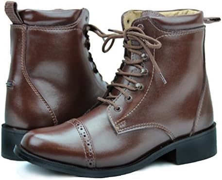 Women Ladies English Horse Riding Light Weight Leather Glory Laced Paddock Boots