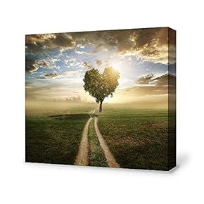 for Living Room Bedroom Home Artwork Paintings Heart Tree