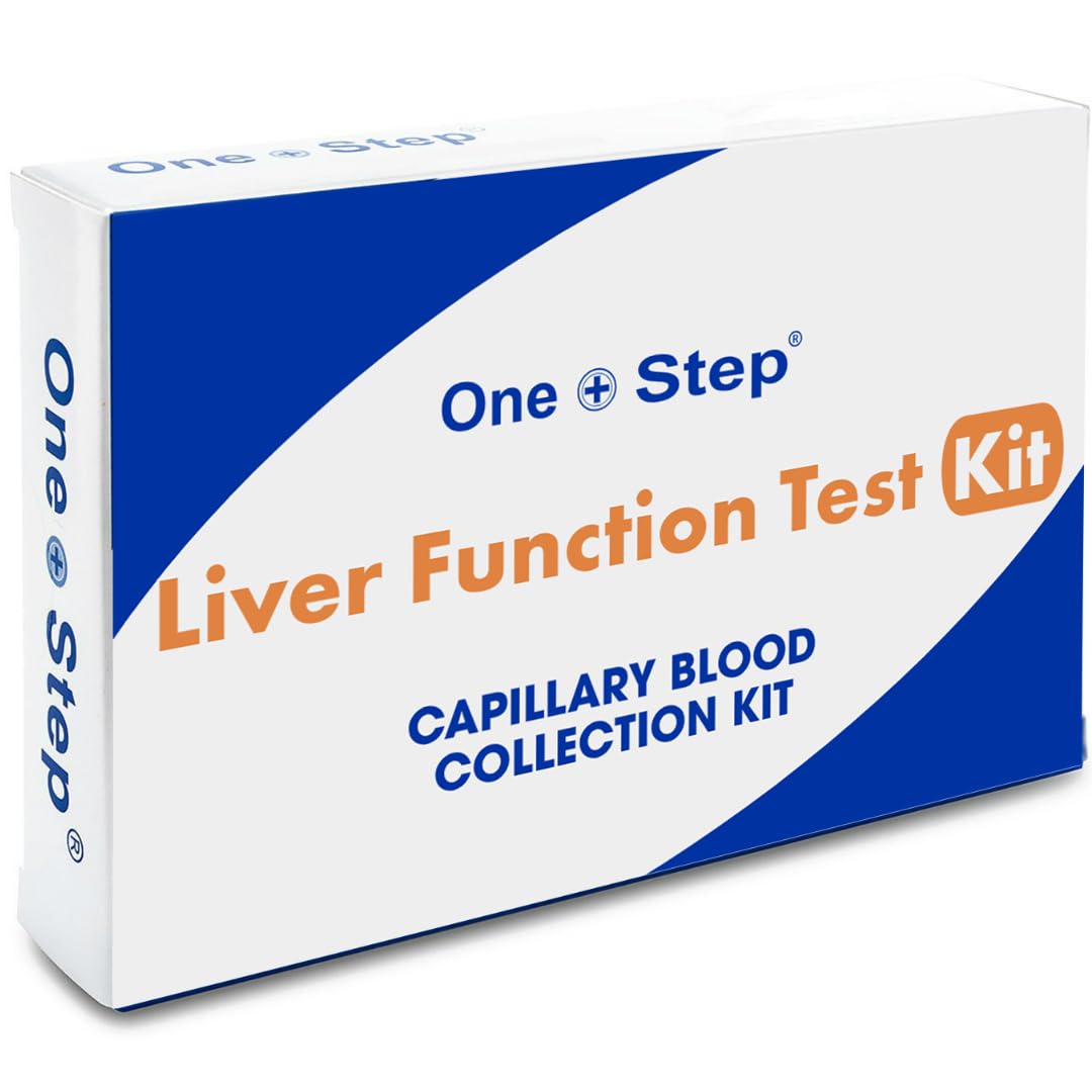 One Step: Liver Function Blood Test Kit – at-Home Liver Health Screening with Lab Analysis & Report – Tests ALT, AST, Bilirubin, Albumin, GGT, Total Protein – Easy Sample Collection