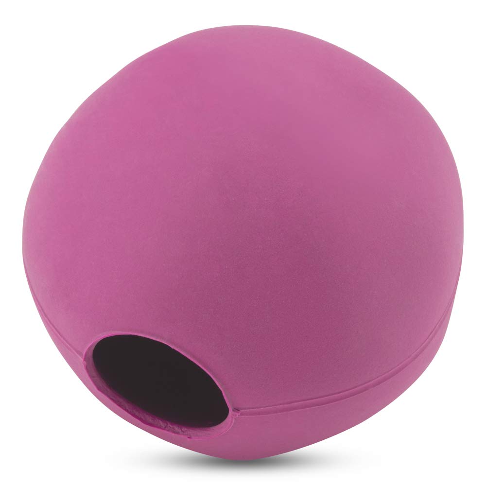 Beco Dog Ball - Eco Friendly Natural Rubber Hollow Chew Toy for Dogs - Extra Strong - Large - Pink