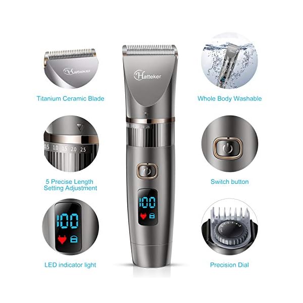 Hatteker-Beard-Trimmer-Hair-Clipper-Professional-Cordless-Clippers-Hair-Trimmer-Shaver-Detail-Trimmer-Hair-Cutting-Kit-for-Men-Waterproof Hatteker Professional Hair Clipper Cordless Clippers Hair Trimmer Beard Trimmer Shaver Detail Trimmer Hair Cutting Kit…