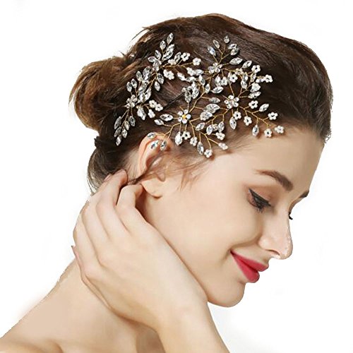 Venusvi Handmade Bridal Hair Pins With Rhinestone Crystals Wedding Hairpins Clip Hair Accessories Head Jewelry 3PC