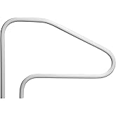 Rust Proof RTD-448 White 4-Bend Return-to-Deck Swimming Pool Handrail - 32" H x 48" W (Matching Color Escutcheons and Freight Included)