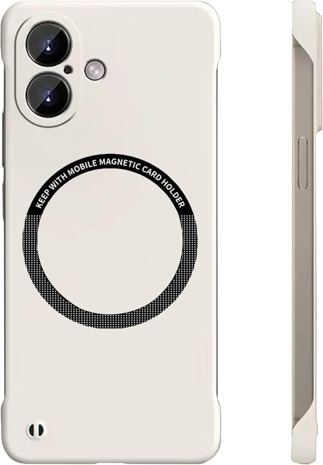 FAOMSEBS iPhone 16 Plus MagSafe Case (Bare Metal Feel) - Rapid Heat Dissipation, Strong Magnetic, Slim Borderless Design - Thin Sturdy Cover for 6.7'' Phone