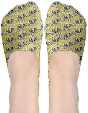 Wire Haired Fox Terrier Dog Pet Crew Women's Thin Casual Non Slip Flat Boat Line Socks