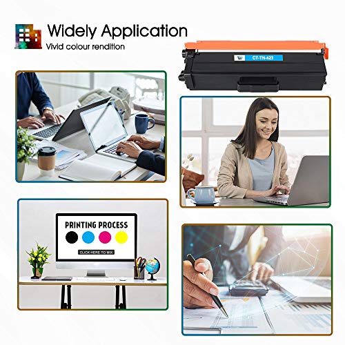 Cool-Toner-Cartucho-de-toner-Compatible-con-para-Usar-en-Lugar-de-Brother-TN423-TN-423-Brother-HL-L8260CDW-HL-L8360CDW-MFC-L8690CDW-MFC-L8900CDW-DCP-L8410CDWNegroCianAmarilloMagentaPack-de-4