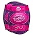 PlayWheels Disney Princess Glitter Kids Roller Skates with Knee Pads - Junior Size 6-12