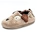 Estamico Toddler Boys' Brown Rubber Sole Anti-skid Winter Doggy Slippers
