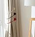 EleCharm 1 Pair Handmade Natural Cotton Thread Spiral Magnetic Curtain Tieback Holdback Clip (Coffee)