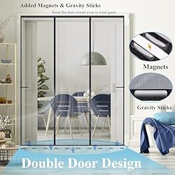 Magnetic Screen Door Curtain 150x215cm,Door Screen