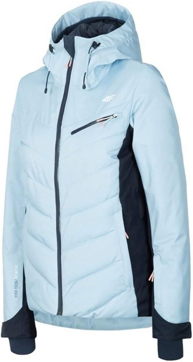 4F Women's Light Blue Marine Ski Winter Snowboard Jacket Blue L