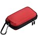 MP3 Player Case KINGTOP Durable Hard Shell Travel Carrying Case for MP3 MP4 Players,iPod Nano,iPod Shuffle,USB Cable,Earphones,Memory Cards,U Disk,Keys (Red)
