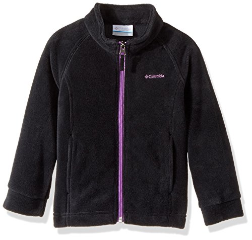 Columbia Little Girls  Benton Springs Fleece Jacket, Black, Crown Jewel, 3T