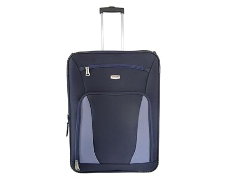 Timus Morocco Upright 65Cms Polyester Blue 4 Wheel Trolley Suitcase(Check-in Luggage)