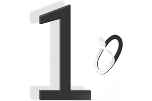 YEEZUNPU 4 inch House Numbers for Outside Self Adhesive House Numbers Acrylic Address Home Number House Apartments Office Hotel Room Numbers Modern Mailbox Numbers for Easy to Install (4in No.1)