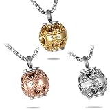 HooAMI Hollow Heart Mom+Always in My Heart Cremation Urn Necklace Memorial Pendant