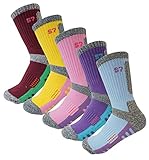 5Pack Women's Climbing Bio DryCool Mid Cushion Hiking/Performance Socks