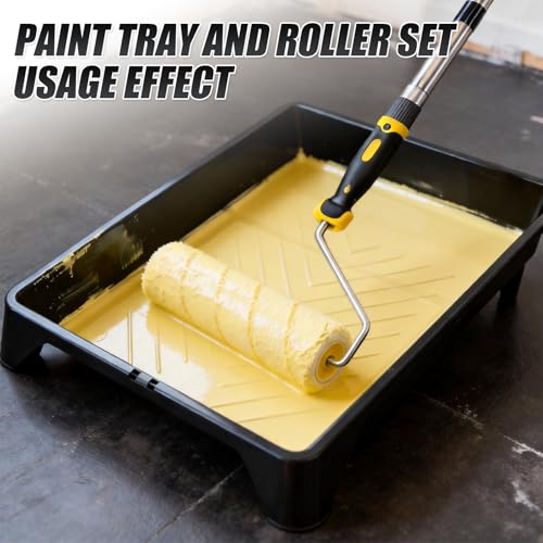 Paint Tray Set, Paint Roller Kit, Paint Rollers 9 Inch, Small Paint Roller, Paint Roller Tray, 4 Inch Paint Roller, Paint Roller Set, (Paint Rollers and Trays Sets)