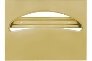 Stardrix Stainless Steel Toilet Seat Cover Dispenser, Wall Mount Single or 1/2 Fold Large Capacity Toilet Seat Covers Holder for Commercial and Residential, Brushed Gold