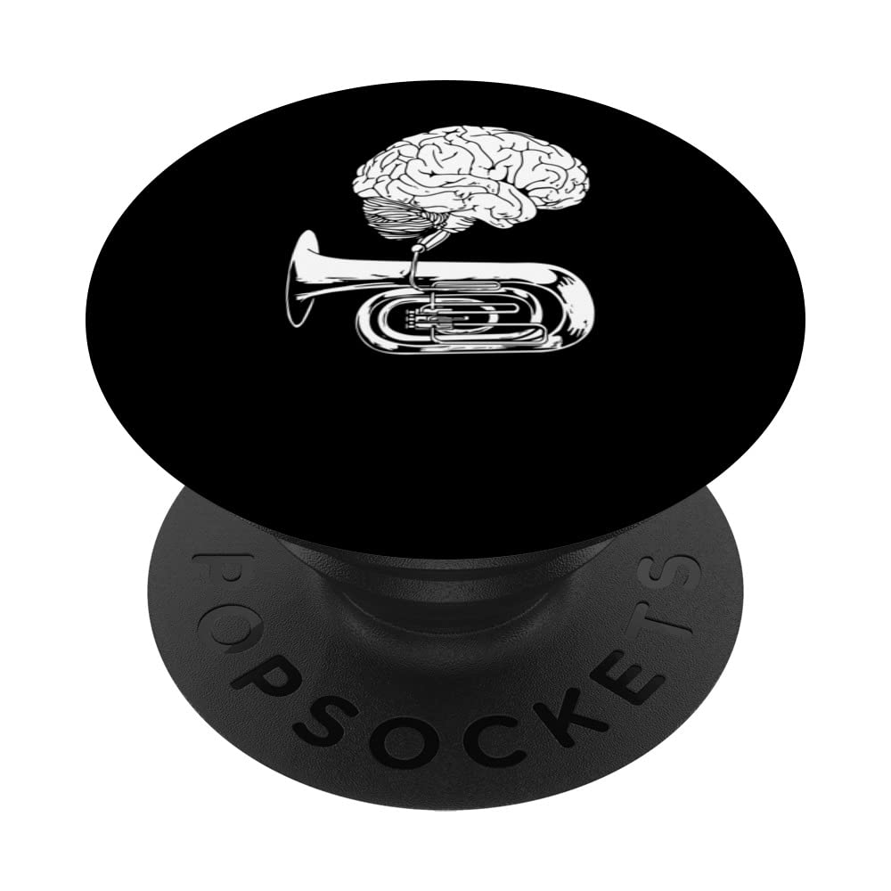 Marching Band Brain Tubist - Musician Tuba PopSockets Swappable PopGrip