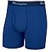 Champion Men's 6 Pack Smart Temp Boxer Brief (Large, Blue)