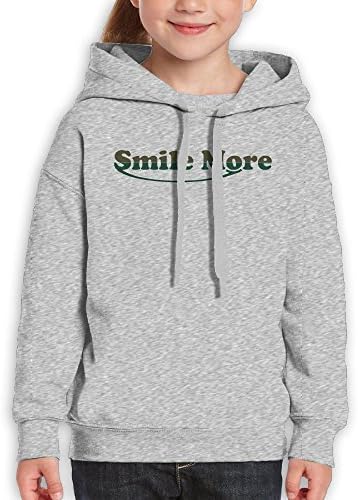 LanZhuoq Teen Hooded Sweater Cotton NeutralGA Ball Roman Atwood Smile More European and American Personality Sweater Cotton Series Ash M