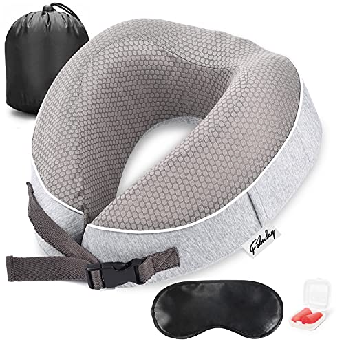 Travel Pillow for Airplane Memory Foam Neck Support Travel Pillows