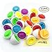JIALEEY Educational Toys Learning Smart Egg Puzzle Easter Egg Toys for Study Color Shape Blocks Puzzle for Age 2 Years Old and Up Kid Baby Toddler Boy Girl, 12 PCS 24 Half