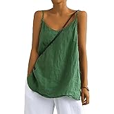 Chvity Womens Camisole Tank Tops Causal V-Neck Sleeveless Tops Summer Loose Fit Spaghetti Strap Cami Shirts