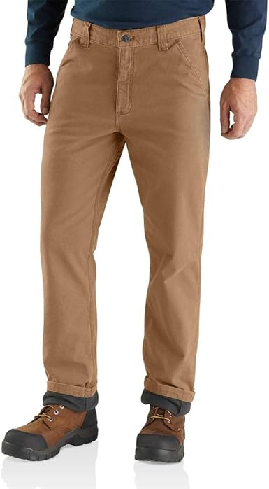 carhartt rugged flex relaxed fit canvas fleece lined camo