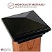 4x4 Black Pyramid Post Cap fits Pressure Treated Post (3.5