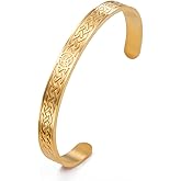 PDOUSELF Celtic knot Bangle Bracelet for Women Stainless Steel Trinity Cuff Irish Jewelry for Christmas