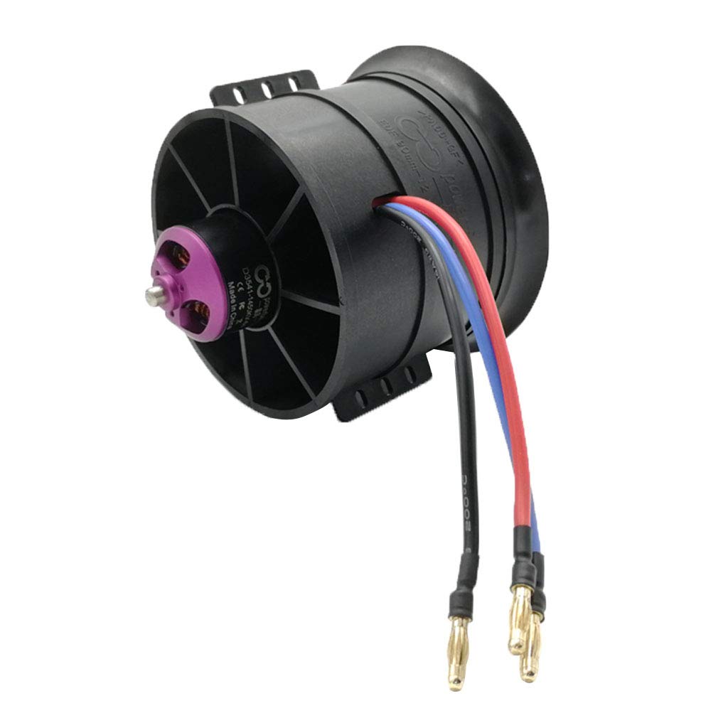 Almencla Ducted Fan 3/4/6/8S 1100-3900KV Brushless Motor Fir RC Quad - Black, 90mm KV1450